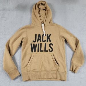 Jack Wills Beige Hoodie with Black Lettering